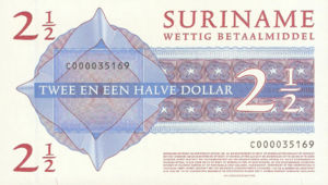 Suriname, 2.5 Dollar, P156