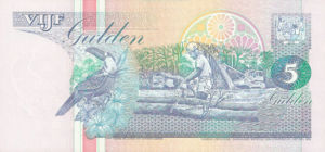Suriname, 5 Gulden, P136a, CBVS B22a