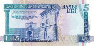 Malta, 5 Lira, P50