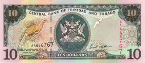 Trinidad and Tobago, 10 Dollar, P43b