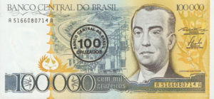 Brazil, 100 Cruzado, P208, BCB B30a