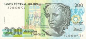 Brazil, 200 Cruzeiro, P229, BCB B51a