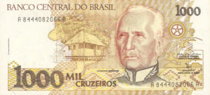 Brazil, 1,000 Cruzeiro, P231c, BCB B53b