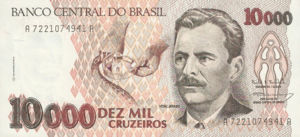 Brazil, 10,000 Cruzeiro, P233c, BCB B55c