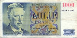 Belgium, 1,000 Franc, P131a