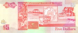 Belize, 5 Dollar, P53a