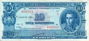 Bolivia, 10 Boliviano, P139a