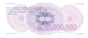 Bolivia, 10,000,000 Peso Boliviano, P192B