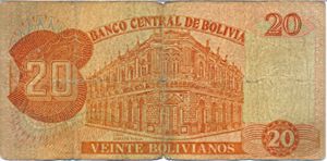 Bolivia, 20 Boliviano, P205b