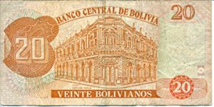 Bolivia, 20 Boliviano, P224