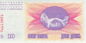 Bosnia and Herzegovina, 10,000 Dinar, P53b