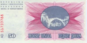 Bosnia and Herzegovina, 50,000 Dinar, P55a