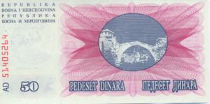 Bosnia and Herzegovina, 50,000 Dinar, P55b