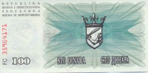 Bosnia and Herzegovina, 100,000 Dinar, P56b