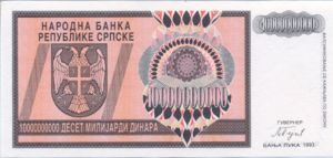 Bosnia and Herzegovina, 10,000,000,000 Dinar, P148a
