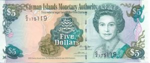 Cayman Islands, 5 Dollar, P34a