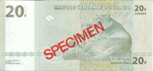 Congo Democratic Republic, 20 Franc, P94s