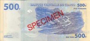 Congo Democratic Republic, 500 Franc, P96s