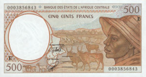 Central African States, 500 Franc, P201Eg, BEAC B1Eg