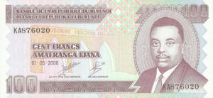 Burundi, 100 Franc, P37e, BRB B23e