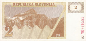Slovenia, 2 Tolarjev, P2a, RS B2a