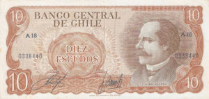Chile, 10 Escudo, P143 Sign.1
