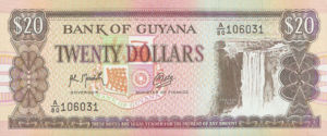 Guyana, 20 Dollar, P27 v2, BOG B5b