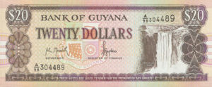 Guyana, 20 Dollar, P30a, BOG B8a