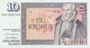 Iceland, 10 Krone, P48a Sign.1