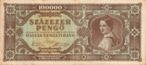 Hungary, 100,000 Pengo, P121a