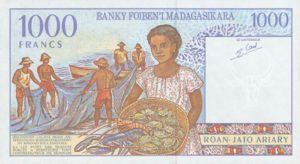 Madagascar, 200/1000 Ariary/Franc, P76b, BFM B12b