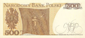 Poland, 500 Zloty, P145d, BNP B37d