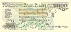 Poland, 5,000 Zloty, P150c, NBP B40c