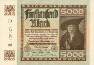 Germany, 5,000 Mark, P81a v2