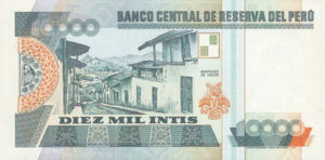 Peru, 10,000 Intis, P140