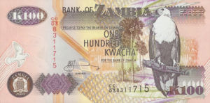 Zambia, 100 Kwacha, P38d v2, BOZ B39e