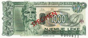 Albania, 1,000 Lek, P58s v2