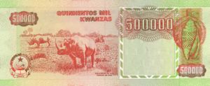 Angola, 500,000 Kwanza, P134