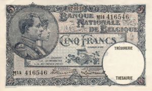 Belgium, 5 Franc, P97b