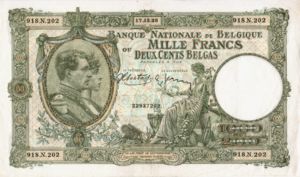 Belgium, 1,000 Franc, P104
