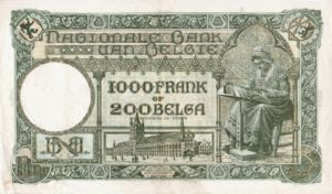 Belgium, 1,000 Franc, P104