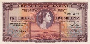 Bermuda, 5 Shilling, P18b