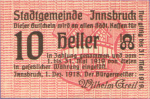 Austria, 10 Heller, FS 409a