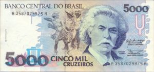 Brazil, 5,000 Cruzeiro, P232a