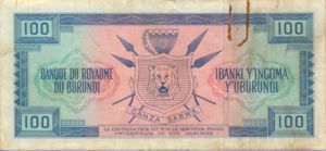 Burundi, 100 Franc, P12a