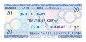 Burundi, 20 Franc, P21b