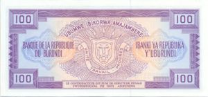 Burundi, 100 Franc, P29c v3