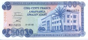 Burundi, 500 Franc, P30c