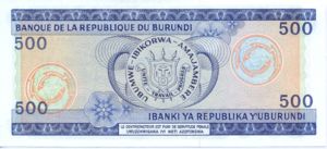 Burundi, 500 Franc, P30c