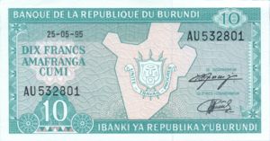 Burundi, 10 Franc, P33c